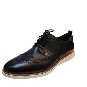 Cole Haan Mens Dress Shoes Grand Evolution Shortwing Wingtip Oxfords Bla…